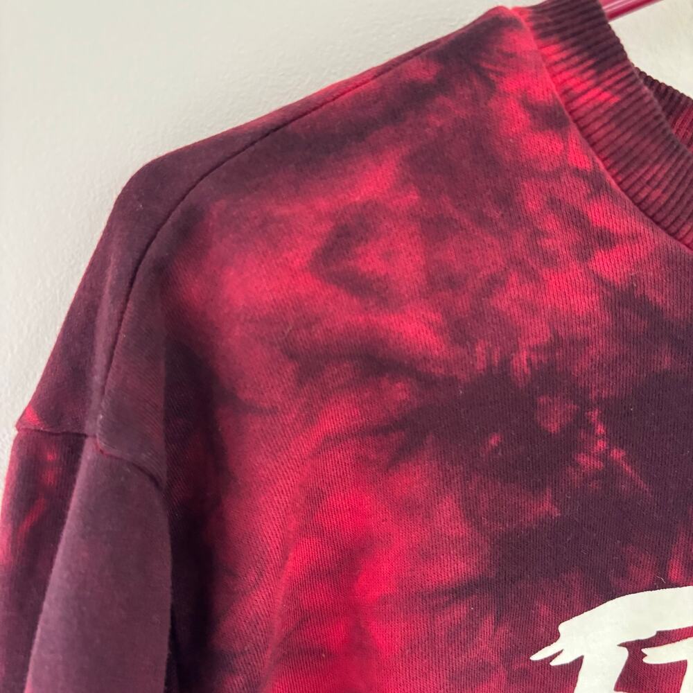Vans Friday the 13th Red Tie Dye Pullover Sweatshirt Horror Halloween Skate Sz M - Picture 3 of 6